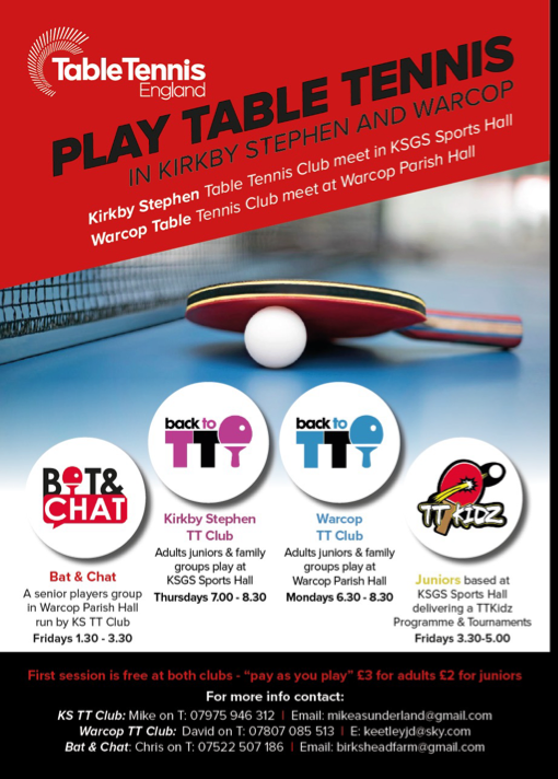 Table tennis info